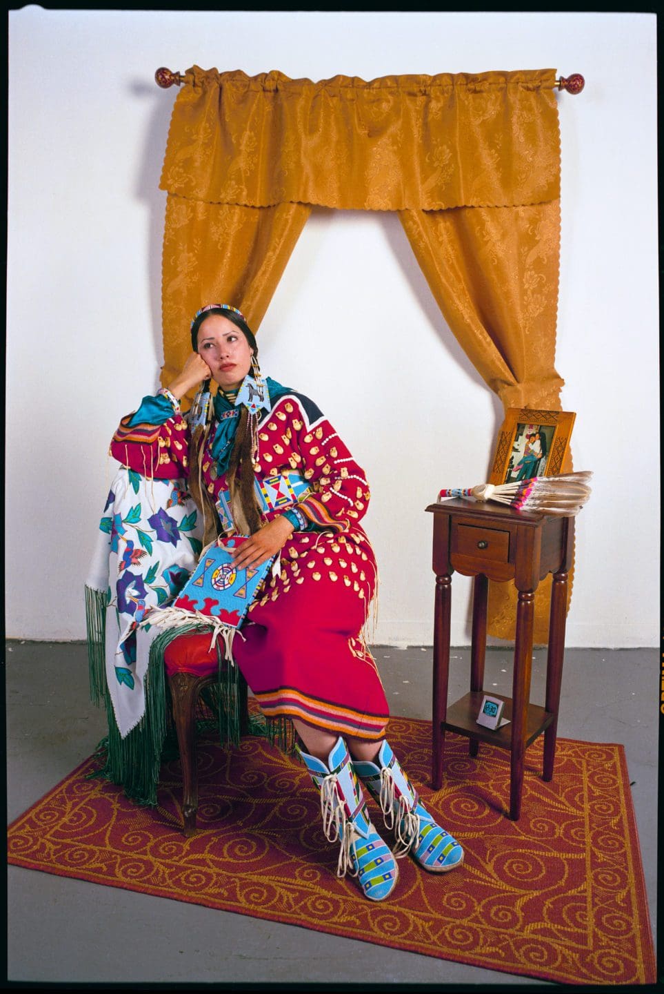 Wendy Red Star, Indian Woman Sitting, 2005. Pigment print