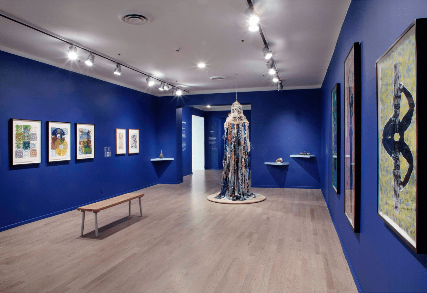 Installation view, Adama Delphine Fawundu: In the Spirit of Àṣẹ, The Newark Museum of Art. Photos by Richard Goodbody