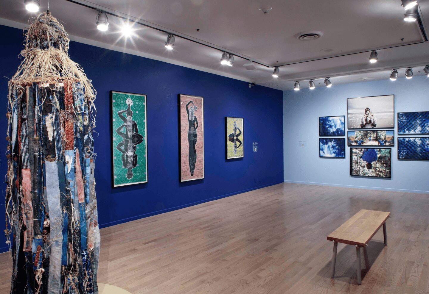 Installation view, Adama Delphine Fawundu: In the Spirit of Àṣẹ, The Newark Museum of Art. Photos by Richard Goodbody