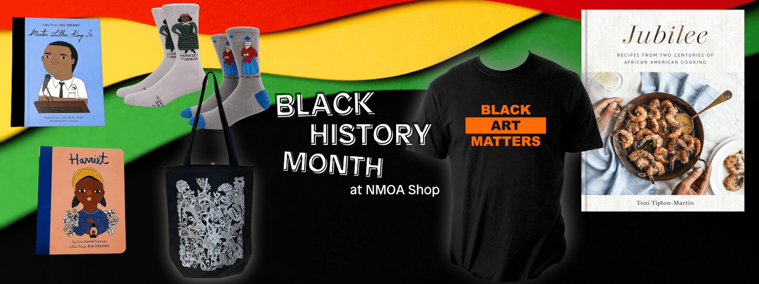 Black History Month at NMOA shop banner newark museum of art