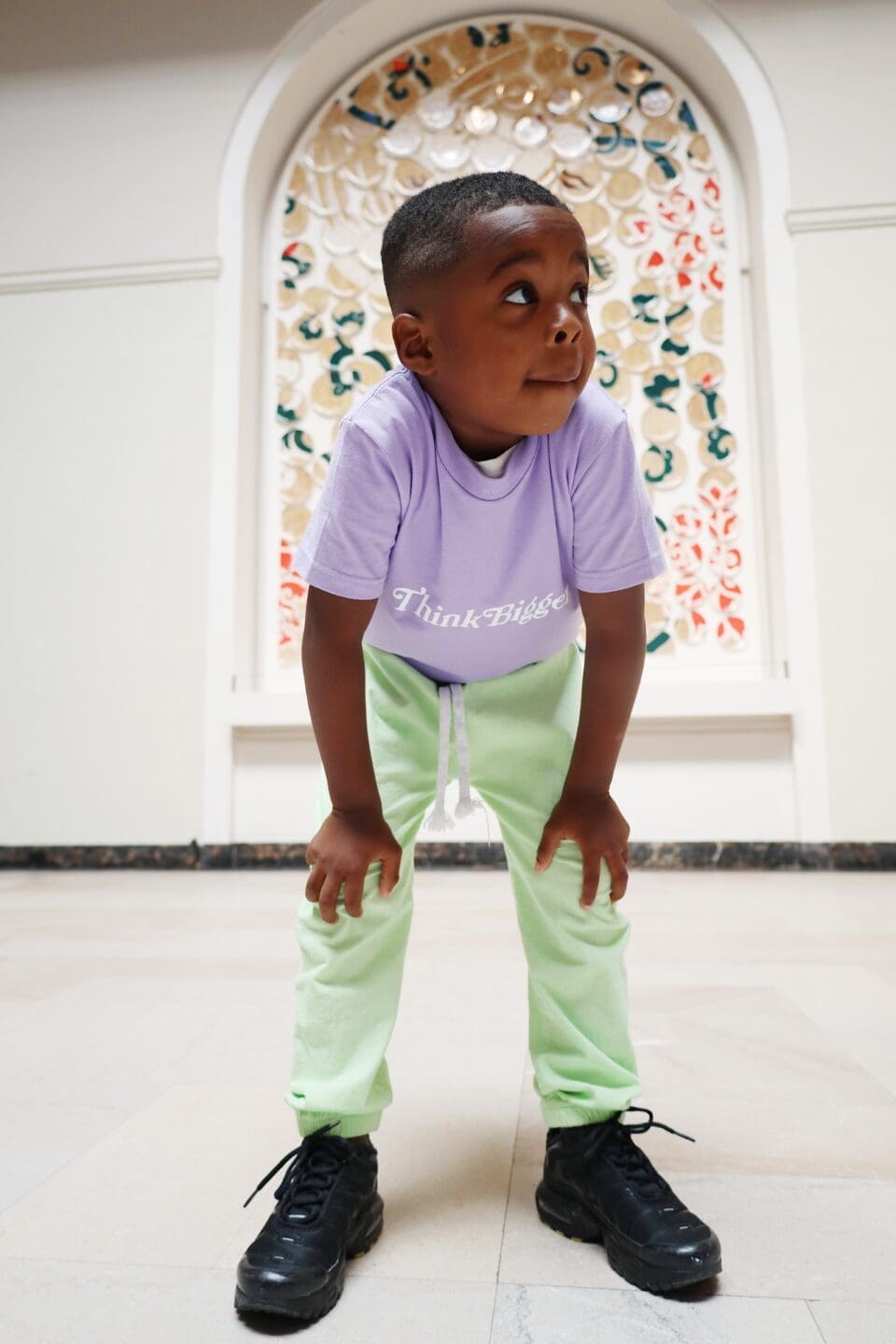 BrownMill NMOA Newark Museum of Art boy wearing think bigger t-shirt