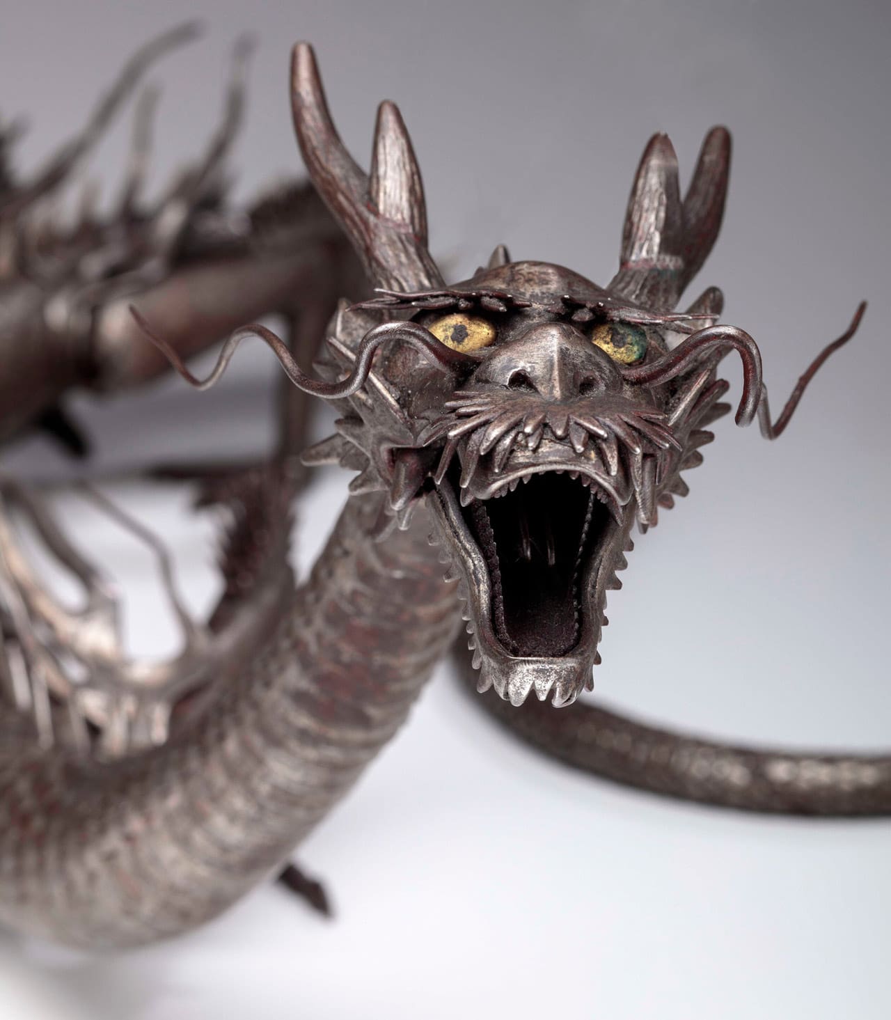 Unrecorded artist, Dragon (detail), undated. Japan. Metal, 58 1/2 in. (148.6 cm)