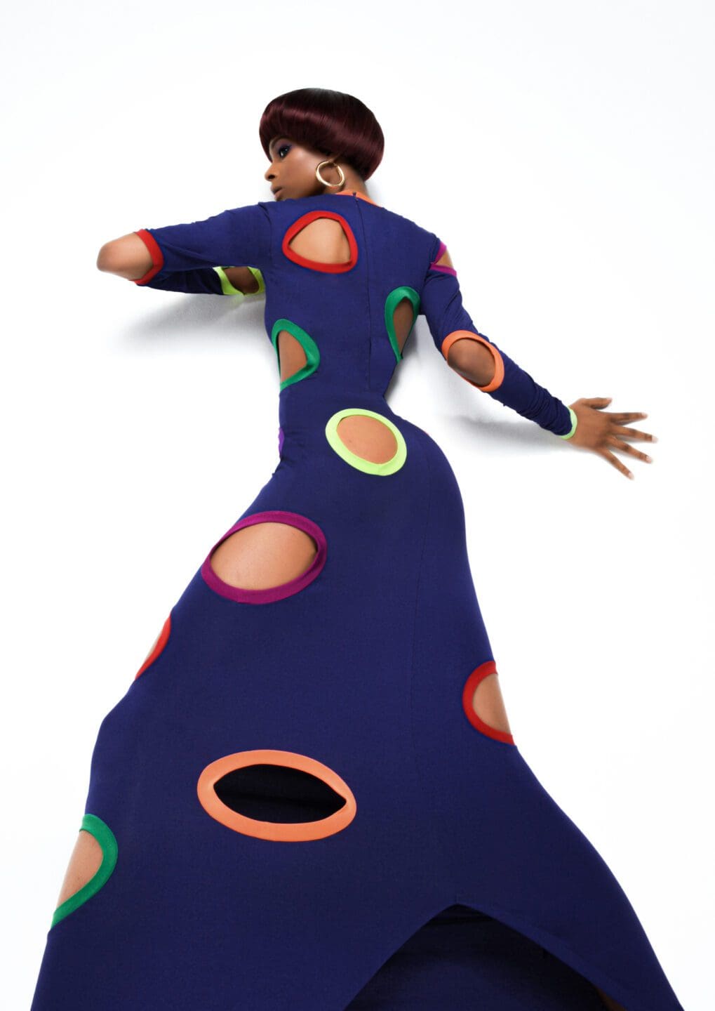 Douglas Says, The Hole Dress, 1992/recreated 2022. 4-way cotton Lycra. Collection of Douglas Says. Photo by James L. Hicks II