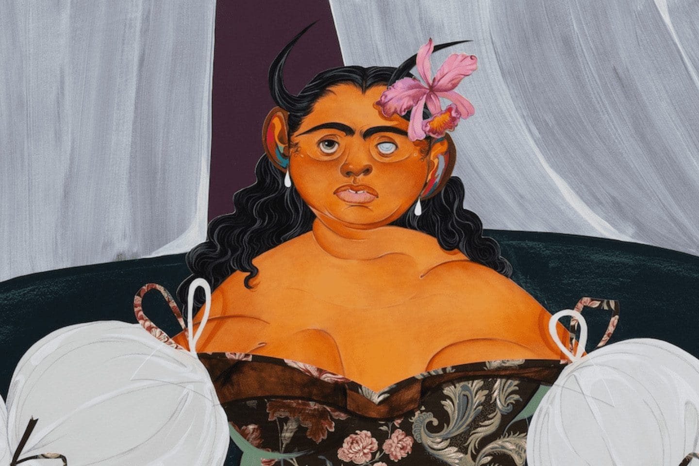 Bony Ramirez, Cattleya (detail) Newark Museum of Art Photo by Daniel Greer